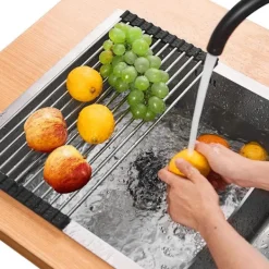 Clearance Diskställ Torkställ i rostfritt stål Rullbar Hopvikbar 2-Pack