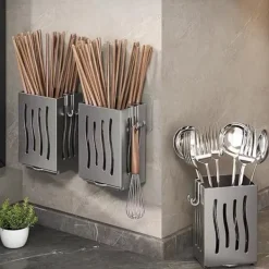 Clearance Diskställ, väggmonterat fäste, köksavloppskorg, diskställ i plast, diskförvaringsställ, grå