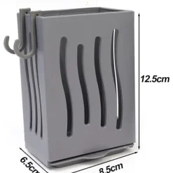 Clearance Diskställ, väggmonterat fäste, köksavloppskorg, diskställ i plast, diskförvaringsställ, grå