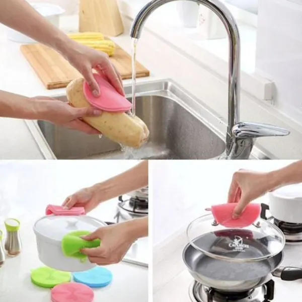 Outlet Otego Disksvamp i silikon - Magnic Silicone Dish Sponge Washing multifärg