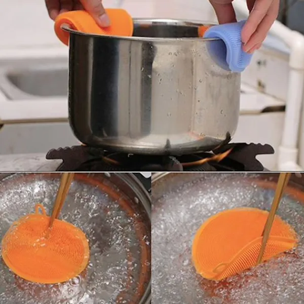 Outlet Otego Disksvamp i silikon - Magnic Silicone Dish Sponge Washing multifärg