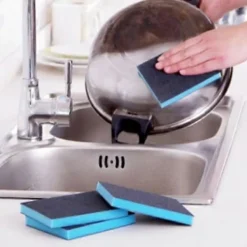 Hot Disksvamp, skrubbsvam, slipar kastruller stekpannor kök ren Blå / grå