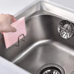 Discount Disksvamphållare 4 ST Rostfritt och slitstarkt svamphållare i rostfritt stål Starkt lim Liten svamphållare Håll ordning silverfärgad 4st