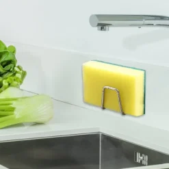 Discount Disksvamphållare 4 ST Rostfritt och slitstarkt svamphållare i rostfritt stål Starkt lim Liten svamphållare Håll ordning silverfärgad 4st