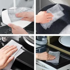 Hot Disktrasor - Set med disktrasor och kökshanddukar - Dubbla lager - Oljeavvisande - Multifunktionella - Köksrengöringsdukar - Non-stick ...