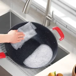 Hot Disktrasor - Set med disktrasor och kökshanddukar - Dubbla lager - Oljeavvisande - Multifunktionella - Köksrengöringsdukar - Non-stick ...