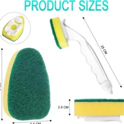 Clearance Disktras-svamp - med 1 diskborste & 7 refill-svamphuvuden