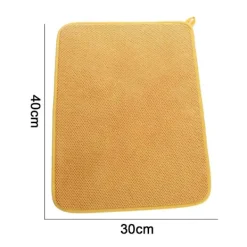Hot Diskunderlägg i mikrofiber, superabsorberande torkmatta i mikrofiber, gul