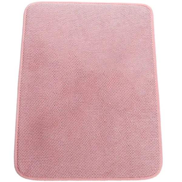 Diskunderlägg i mikrofiber, superabsorberande torkmatta i rosa