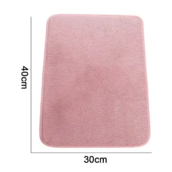 Diskunderlägg i mikrofiber, superabsorberande torkmatta i rosa