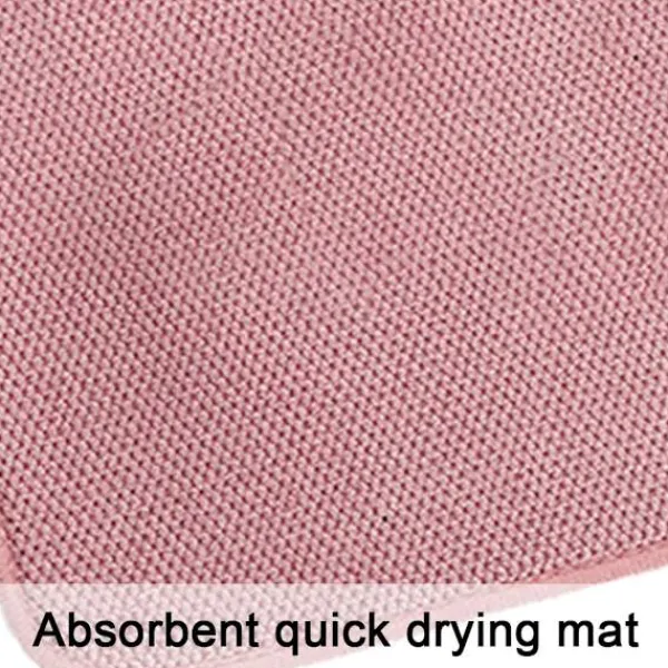 Diskunderlägg i mikrofiber, superabsorberande torkmatta i rosa