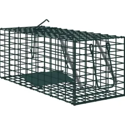 New VIDAXL Djurfälla i stål - - 31x13x12 cm - Grön - Vädertålig - Korrosionsbeständig