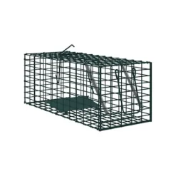 New VIDAXL Djurfälla i stål - - 31x13x12 cm - Grön - Vädertålig - Korrosionsbeständig