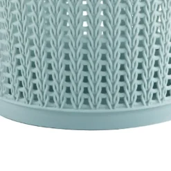 Sale Dragpåse soptunna imitation rotting rund plastsoptunna hem Täcklös sopförvaringskorg Blå S