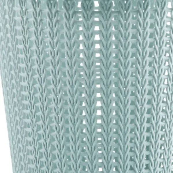 Sale Dragpåse soptunna imitation rotting rund plastsoptunna hem Täcklös sopförvaringskorg Blå S