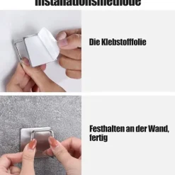 Discount 4-dörrars påse - kök självhäftande svamp rostfritt stål