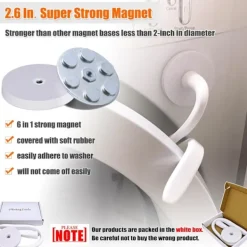 Clearance Dörrprop och stopp för frontmatad tvättmaskin - Magnetisk tvättmaskinsdörrhållare med 2,6 tum magnetbas, avtagbar tvätt