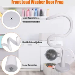 Hot Dörrstopp och stopp för frontmatad tvättmaskin - Magnetisk tvättmaskinsdörrhållare med 2,6 tum magnetisk bas, avtagbar tvätt