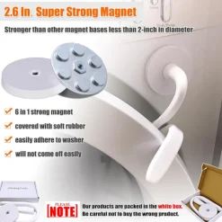 Hot Dörrstopp och stopp för frontmatad tvättmaskin - Magnetisk tvättmaskinsdörrhållare med 2,6 tum magnetisk bas, avtagbar tvätt