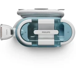 Sale PHILIPS Détacheur Shampouineuse - Spot Cleaner XW3193/11 - Rengör olika textila ytor - Bred borste - Auto Clean Sidenblå och silkesvit