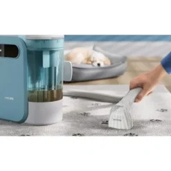 Sale PHILIPS Détacheur Shampouineuse - Spot Cleaner XW3193/11 - Rengör olika textila ytor - Bred borste - Auto Clean Sidenblå och silkesvit