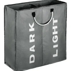 Hot Xuigort Dubbel Stor Tvättkorg med Handtag, 53x23×53cm Hopvikbar Smutstvättkorg för Tvättförvaring