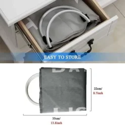 Best Dubbel tvättkorg med lock och löstagbara tvättsäckar Ljusgrå M M Light Gray