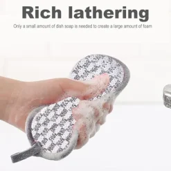 Sale Dubbelsidig disktrasa återanvändbar tvättbar svamp 16×9cm – Repfri svamp för kök, badrum och känsliga ytor – 6-pack