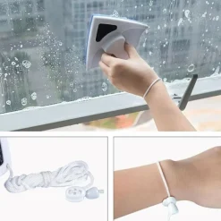 Outlet Dubbelsidig fönsterputsare med magnet och triangulär design