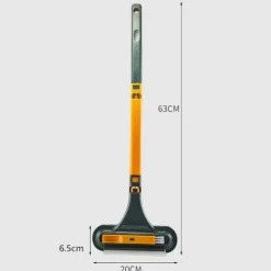 Online Dubbelsidig fönsterskrapa Multifunktionellt hushållsrengöringsverktyg med grönt gult handtag