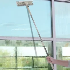 Outlet Dubbelsidig Khakifärgad Fönsterputsare Effektiv Mångsidig Skrapa Borste