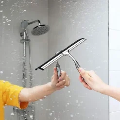 Best Duschabzieher, Fönsterdragsrenare i Rostfritt Stål med Utbytbart Torkblad till Badrumsfönsterdragsrenare för Badrumsspegel Fönsterglas