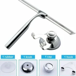 New Duschglastorkare, hushållsrengöring, badrum i rostfritt stål W