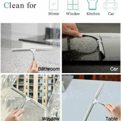 New Duschglastorkare, hushållsrengöring, badrum i rostfritt stål W