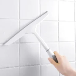 Best Duschglas-Torkare, Universal Väggmonterad Duschraka, Märkfri Glasrengörare, Används för Spegel, Kakelrengöring, O