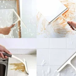 Best Duschglas-Torkare, Universal Väggmonterad Duschraka, Märkfri Glasrengörare, Används för Spegel, Kakelrengöring, O