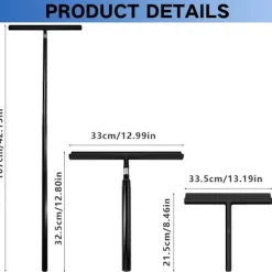 Sale Duschskrapa 21,5-107 cm Justerbar, med Två Krokar, för Borttagning av Djurhår, Katter, Hundar