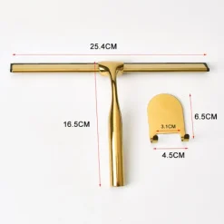 Outlet 9484896355504 Duschskrapa - Duschskrapa med hållare - Rostfritt stål och silikon - Skrapa dusch - Skrapa - Fönsterskrapa - Duschskrapa - För s