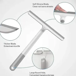 Clearance Duschskrapa, 360 roterbart förlängt handtag Multifunktionell silikonskrapa