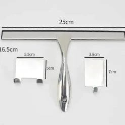 Sale Duschskrapa badrumsskrapa självhäftande med väggkrok glasskrapa punkteringsfri stål fyrkantig krok och enkel krok