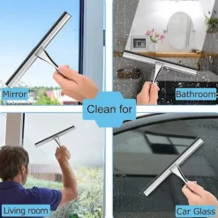 Sale Duschskrapa badrumsskrapa självhäftande med väggkrok glasskrapa punkteringsfri stål fyrkantig krok och enkel krok