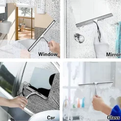 Discount Duschskrapa, Fönsterskrapa Rostfri Skrapa Dusch 30 cm Duschskrapa Med Väggupphängning Utan [DB]