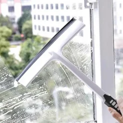 Online Duschskrapa för glasdörr, kakel & spegel - Rengöringsverktyg med gummiskrapa utan ränder, kompatibel med badrumsfönster[D] One Size White