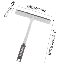 Online Duschskrapa för glasdörr, kakel & spegel - Rengöringsverktyg med gummiskrapa utan ränder, kompatibel med badrumsfönster[D] One Size White