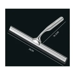 Sale Duschskrapa, glasskrapa, hushållsvattenskrapa, rostfritt stål, 25,8 x 16,5 cm, rengöringsskrapa för badrumsfönster