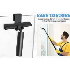 Best Duschskrapa, golvskrapa med teleskophandtag, multifunktionell duschskrapa, effektiv golvskrapa med krokar för hemmet