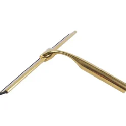 Hot Duschskrapa i rostfritt stål med halkfritt handtag för badrum, bilrutor - Guld