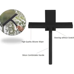 Sale Duschskrapa i rostfritt stål - Praktisk duschskrapa för dusch eller fönster - Badrumsskrapa med sugkopp för väggmontering - Hållbar