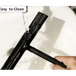 Sale Duschskrapa i rostfritt stål - Praktisk duschskrapa för dusch eller fönster - Badrumsskrapa med sugkopp för väggmontering - Hållbar