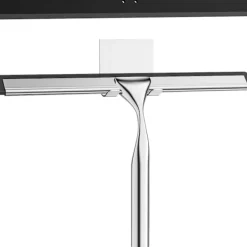 Discount Duschskrapa i rostfritt stål, 25,5 cm duschskrapa med krok, för glas, spegel, kakel, kök - Silver